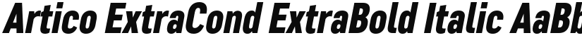 Artico ExtraCond ExtraBold Italic font