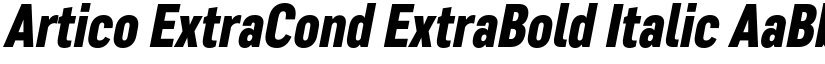 Artico ExtraCond ExtraBold Italic font