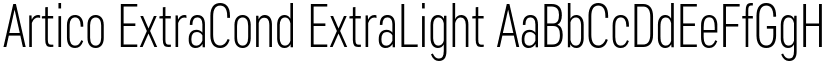 Artico ExtraCond ExtraLight font