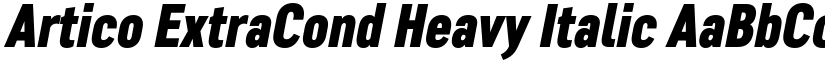 Artico ExtraCond Heavy Italic font