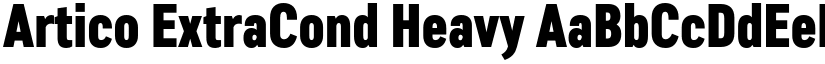 Artico ExtraCond Heavy font