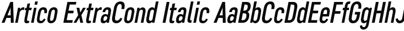 Artico ExtraCond Italic font