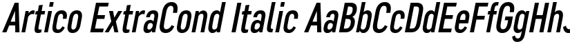 Artico ExtraCond Italic font