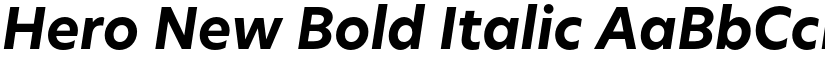 Hero New Bold Italic font