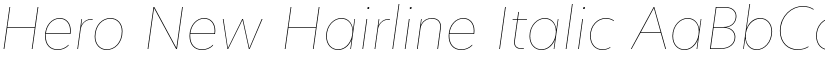 Hero New Hairline Italic font