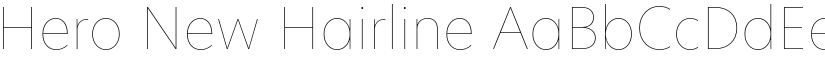 Hero New Hairline font
