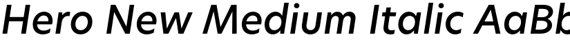 Hero New Medium Italic font