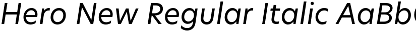 Hero New Regular Italic font