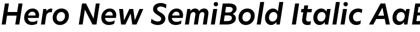 Hero New SemiBold Italic font