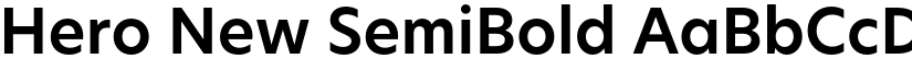 Hero New SemiBold font