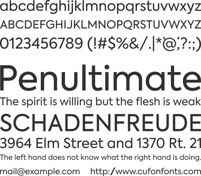 Axiforma font preview