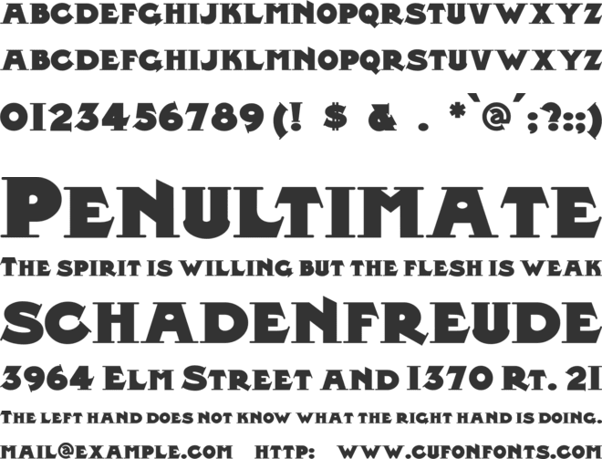 Midland Rail font preview