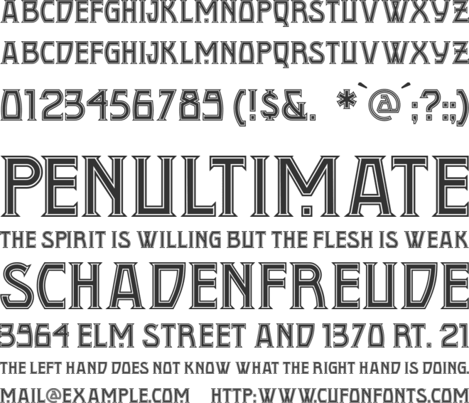 Conquistadorman NF font preview