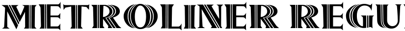 Metroliner Regular font