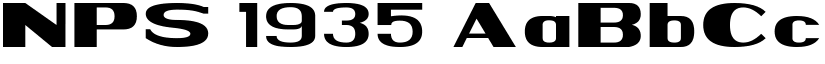 NPS 1935 font