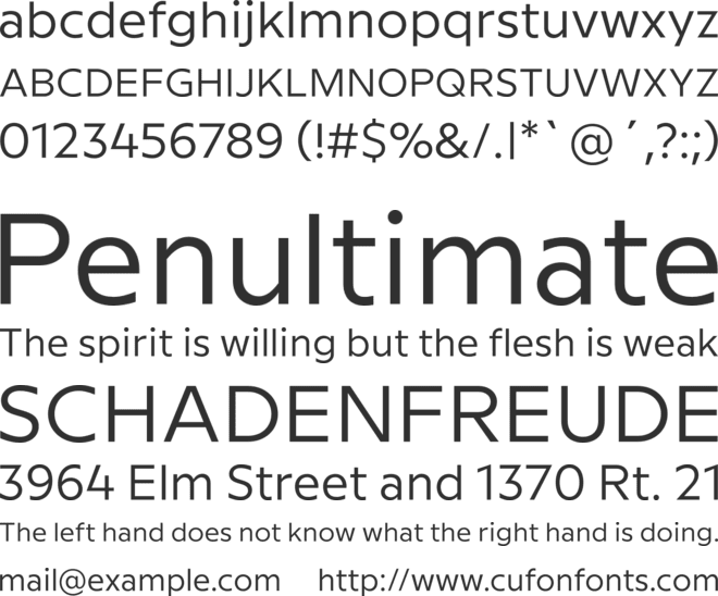 Milliard font preview