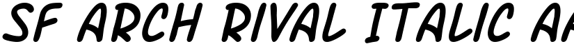 SF Arch Rival Italic font