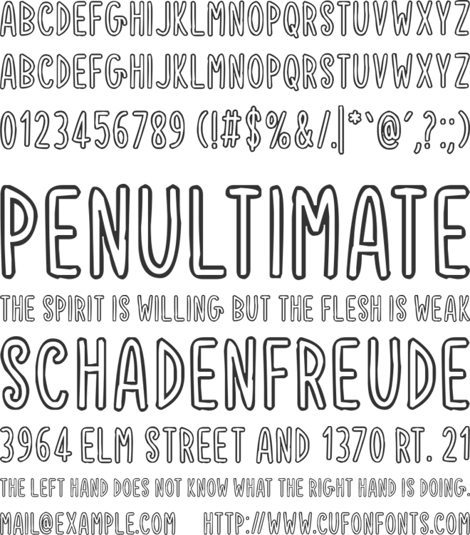 Notice Things font preview