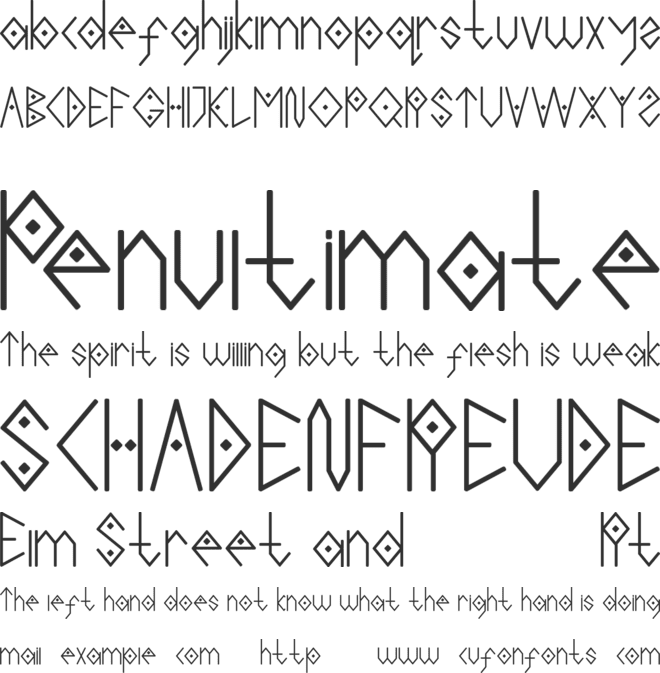 Shalltear font preview