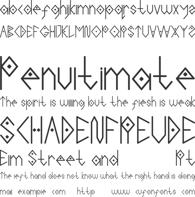 Shalltear font preview