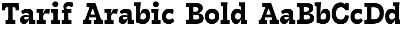 Tarif Arabic Bold font