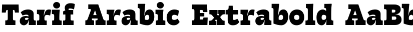 Tarif Arabic Extrabold font