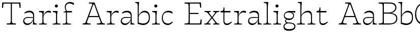 Tarif Arabic Extralight font