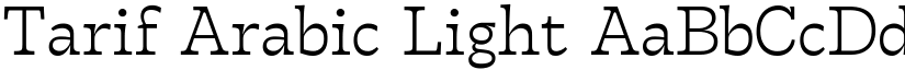 Tarif Arabic Light font