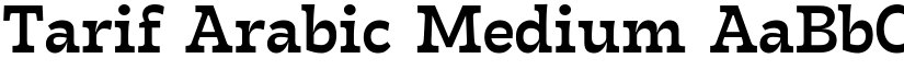 Tarif Arabic Medium font
