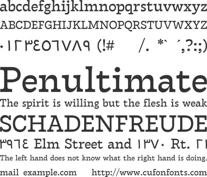 Tarif Arabic font preview