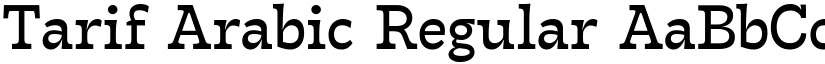 Tarif Arabic Regular font