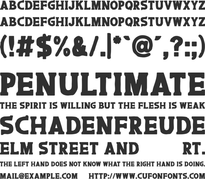 Caroos font preview