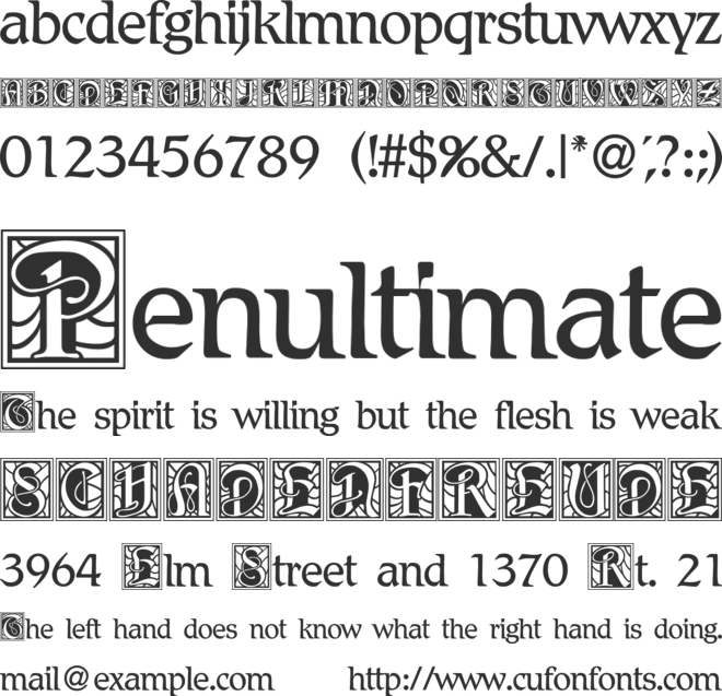 BD Renaissance font preview