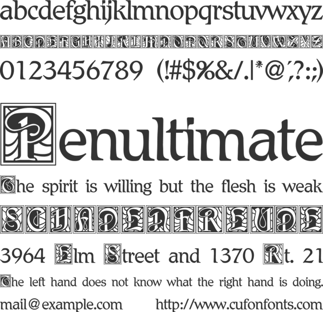 BD Renaissance font preview