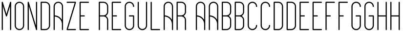 Mondaze Regular font