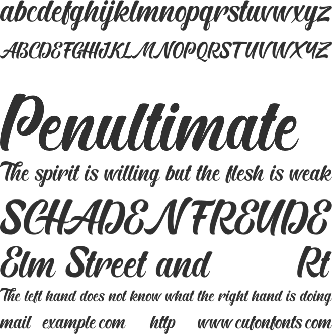 The Brands font preview