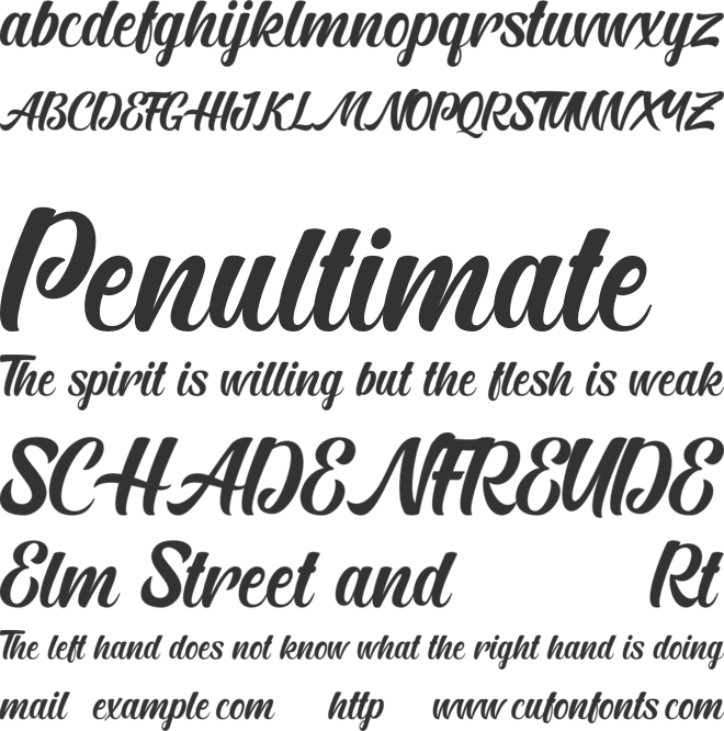 The Brands font preview