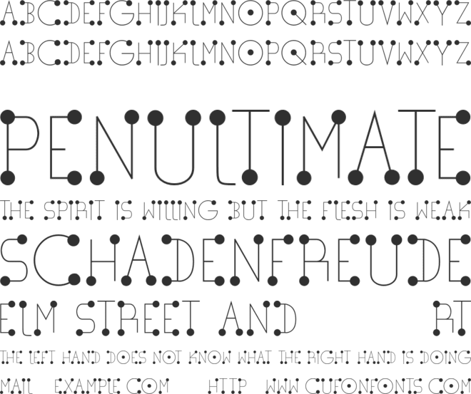 Subatomic font preview