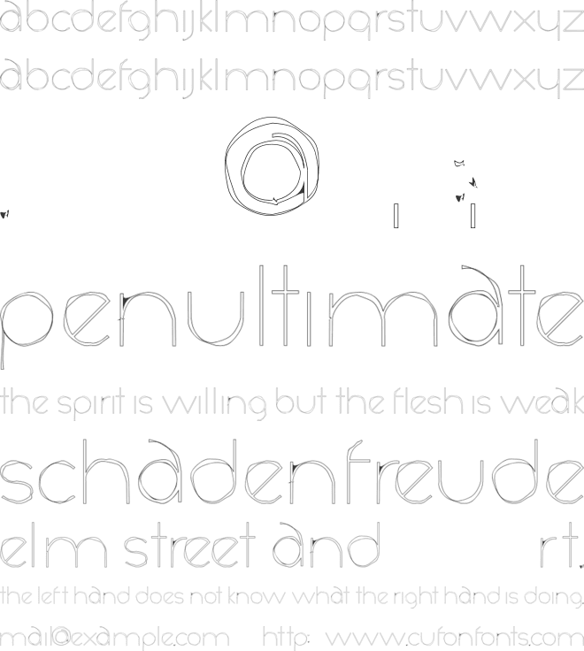 Geometrica Hand font preview
