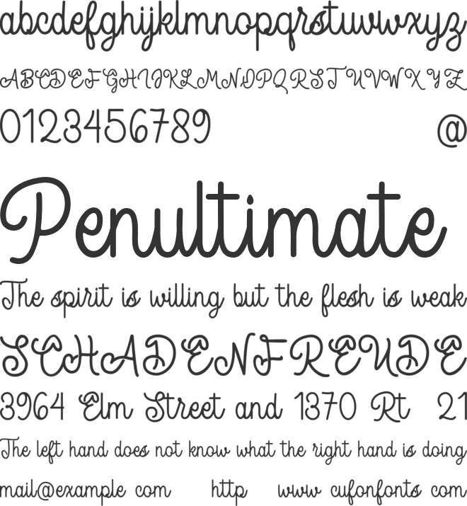 Spandam font preview