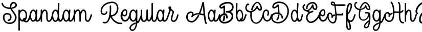 Spandam Regular font