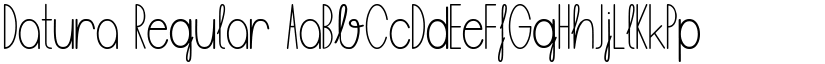 Datura Regular font
