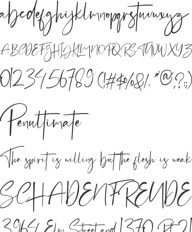 Hublland font preview