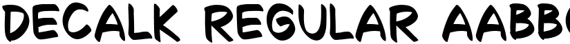 Decalk Regular font