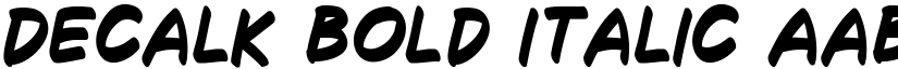 Decalk Bold Italic font