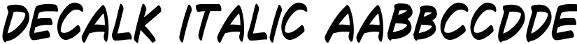 Decalk Italic font