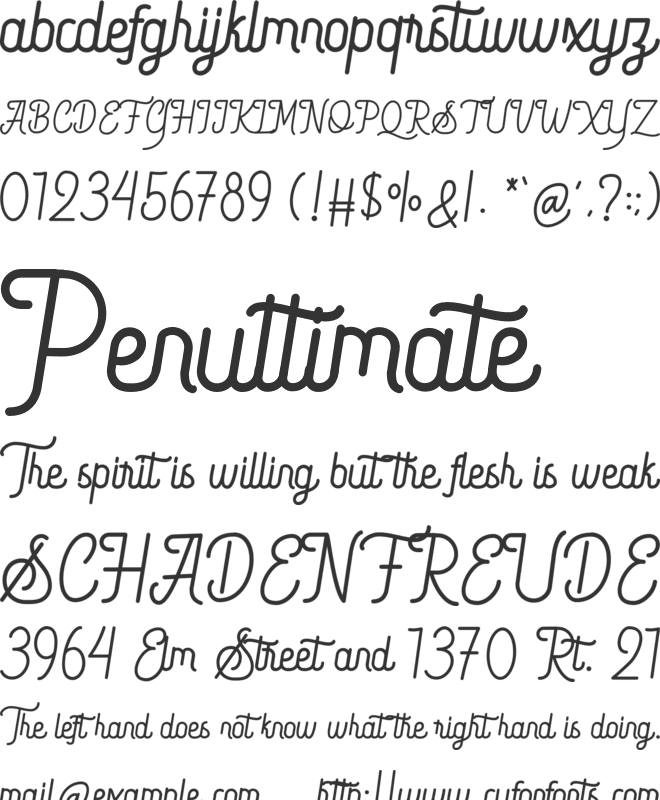 Quefira font preview