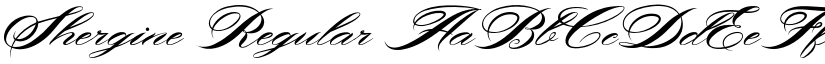 Shergine Regular font