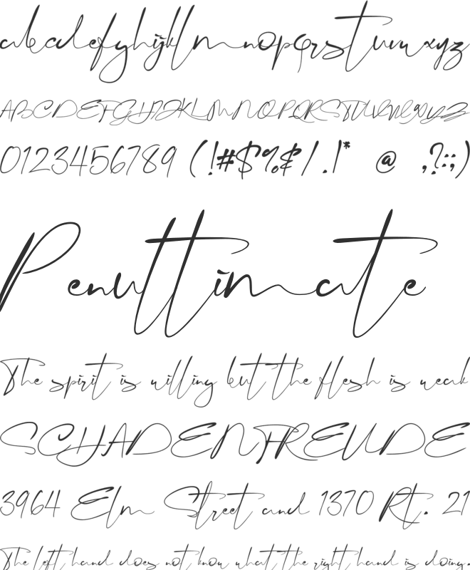 Jalitta font preview