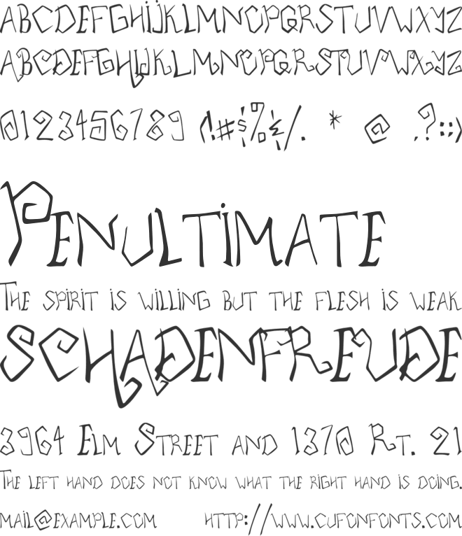 Tarantula font preview